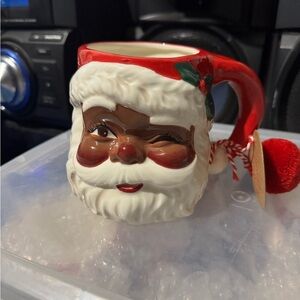 Santa Claus Holiday Mug - Red and White